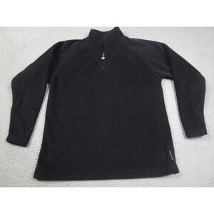 Obermeyer Sweater Womens Large Black‎ 1/4 Zip Fleece Outdoor Pullover
